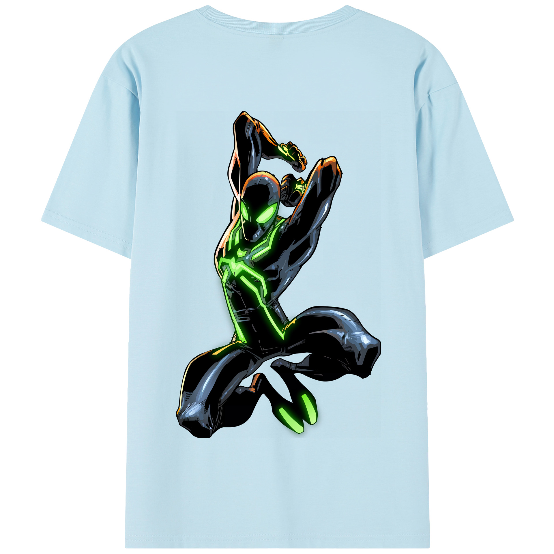 （画像用） Spider Man スパイダーマン 綿100％半袖Tシャツ（背面プリント）